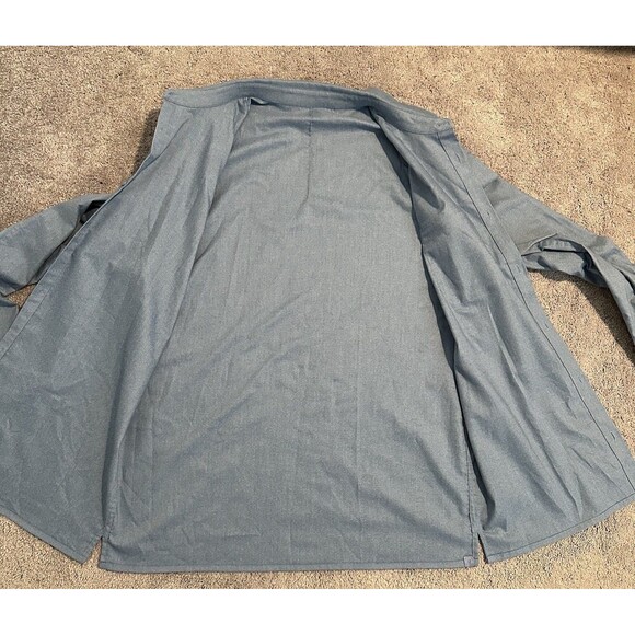 Lululemon XL Button Down Shirt Masons Peak Long Sleeve Flannel Blue commission - Picture 6 of 11